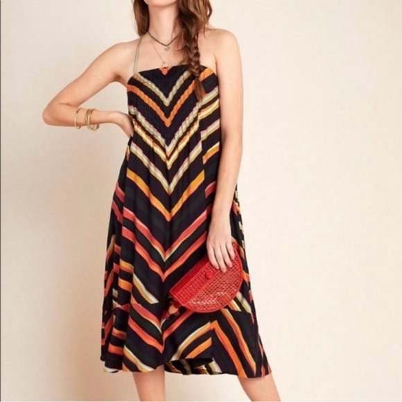 Anthropologie Runi Chevron Slip dress - Picture 1 of 11